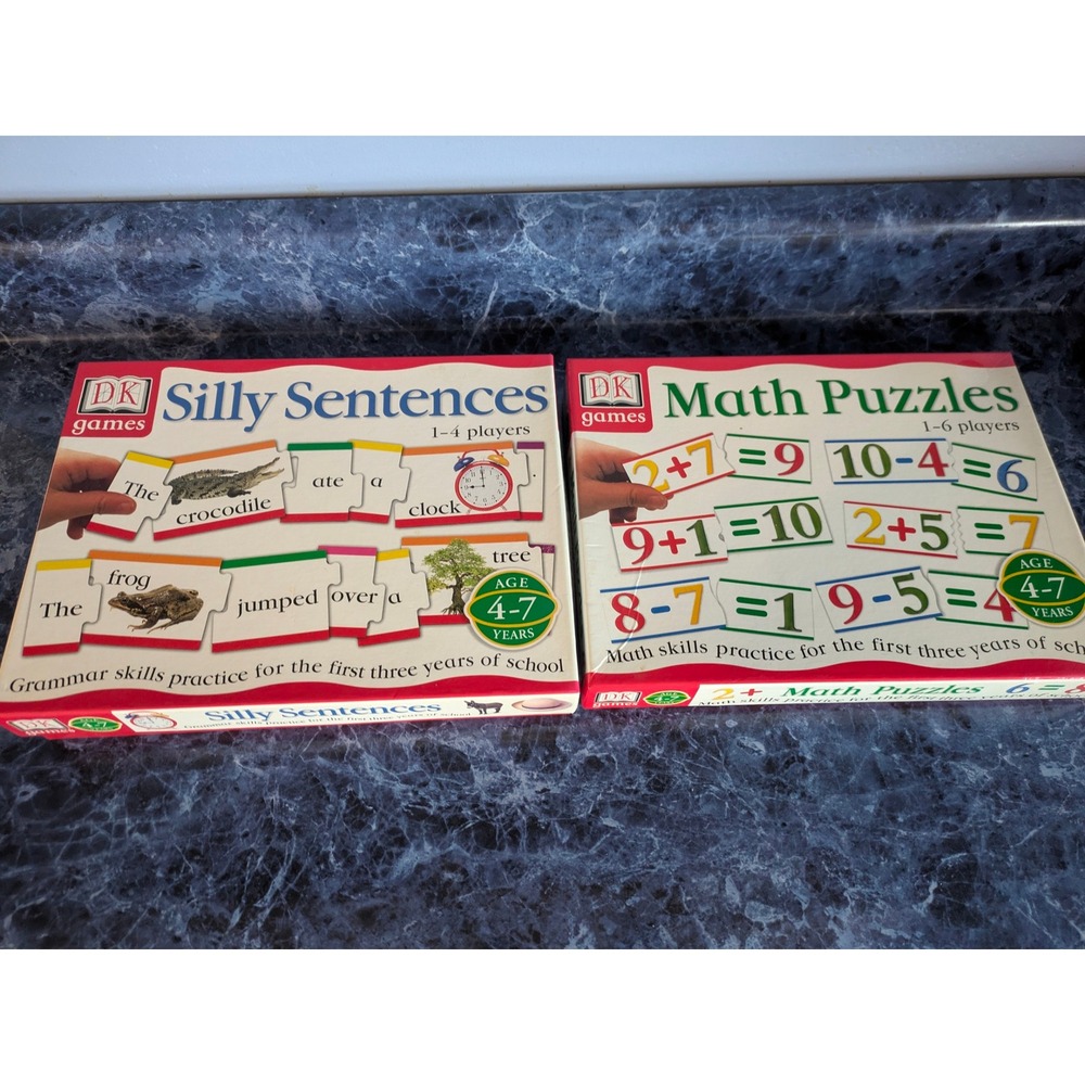 DK Games‎ Silly Sentences and Math Puzzles Educational Learning Games Ages 4-7